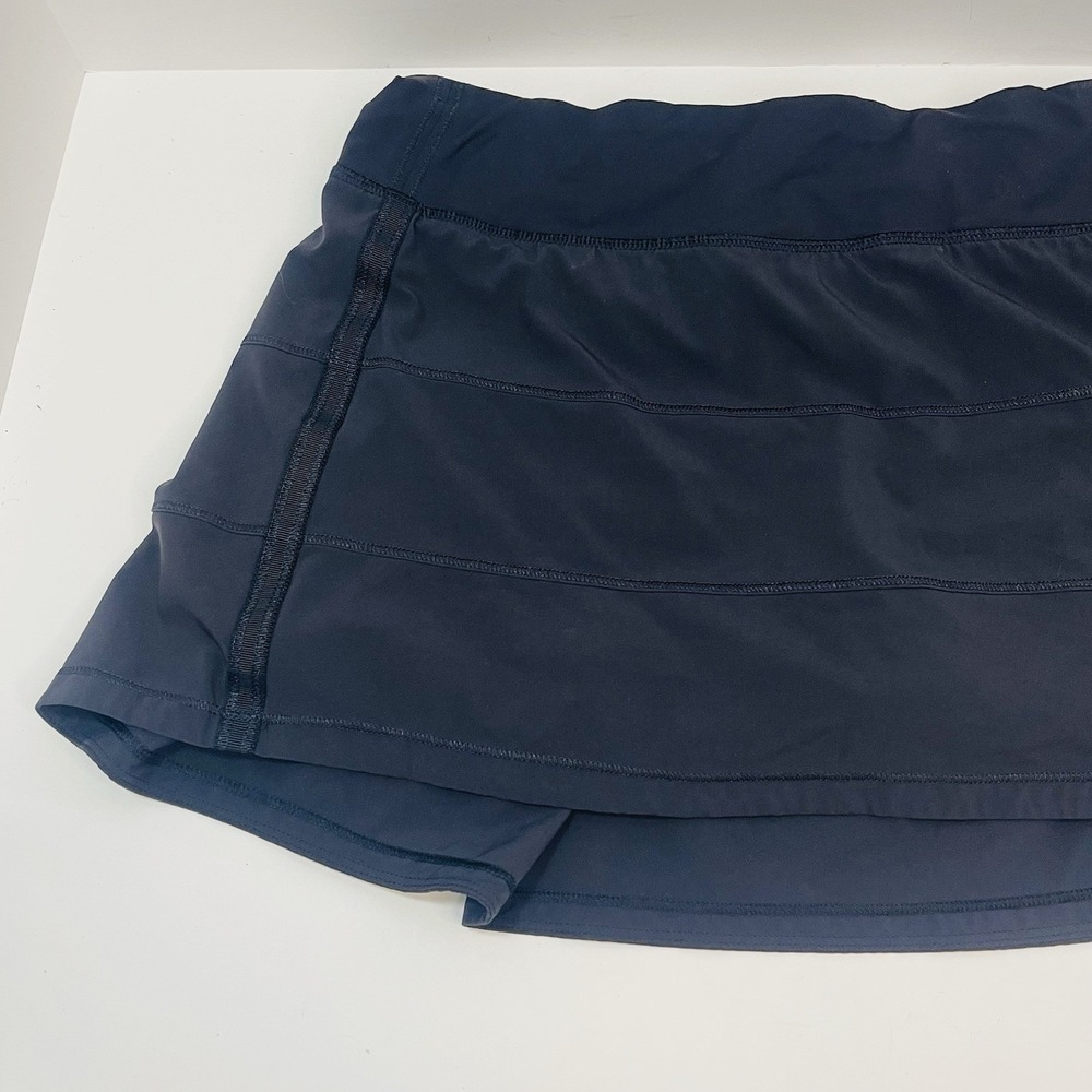 Lululemon Pace Rival Skirt Size 8 Black Mid-Rise Skort Gym Tennis Pickleball - Picture 2 of 10